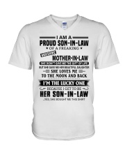 I'M THE LUCKY ONE - GREAT GIFT FOR SON-IN-LAW V-Neck T-Shirt tile