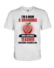 NOTHING SCARE ME - PERFECT GIFT FOR TEACHER V-Neck T-Shirt tile