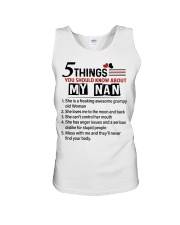 5 THINGS ABOUT MY NAN - BEST GIFT FOR GRANDKIDS Unisex Tank tile