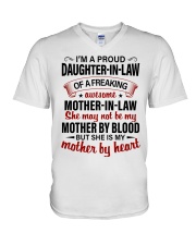 I'M A PROUD DAUGHTER-IN-LAW V-Neck T-Shirt tile