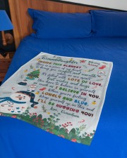 I'll Be Hugging You - Lovely Gift For Granddaughter Small Fleece Blanket - 30" x 40" aos-coral-fleece-blanket-30x40-lifestyle-front-02a