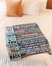 STRAIGHTEN YOUR CROWN - BEST GIFT FOR GRANDSON Small Fleece Blanket - 30" x 40" aos-coral-fleece-blanket-30x40-lifestyle-front-01