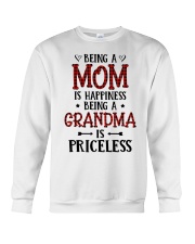 Being A Mom Is Happiness Being A Grandma Is Priceless Crewneck Sweatshirt tile