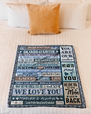 WE LOVE YOU - BEST GIFT FOR GRANDDAUGHTER Small Fleece Blanket - 30" x 40" aos-coral-fleece-blanket-30x40-lifestyle-front-04