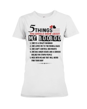 5 THINGS ABOUT MY BOOBOO Premium Fit Ladies Tee tile