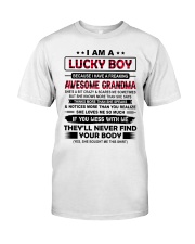 I Am A Lucky Boy - Best Gift For Grandson Classic T-Shirt tile