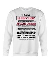 I Am A Lucky Boy - Best Gift For Grandson Crewneck Sweatshirt tile
