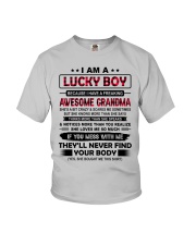 I Am A Lucky Boy - Best Gift For Grandson Youth T-Shirt front