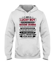 I Am A Lucky Boy - Best Gift For Grandson Hooded Sweatshirt tile