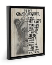 I AM THE STORM - GREAT GIFT FOR GRANDDAUGHTER Floating Framed Canvas Prints Black tile