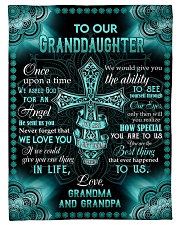 AN ANGEL - GRANDMA AND GRANDPA TO GRANDDAUGHTER Small Fleece Blanket - 30" x 40" front