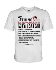 5 THINGS - A BOUT MY MIMI V-Neck T-Shirt tile