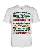 Partner In Crime - Perfect Gift For Grandma V-Neck T-Shirt tile