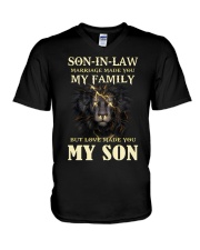 MY FAMILY - LOVELY GIFT FOR SON-IN-LAW V-Neck T-Shirt tile