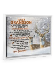 I AM PROUD OF YOU - AMAZING GIFT FOR GRANDSON 14x11 White Floating Framed Canvas Prints thumbnail