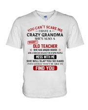 YOU CAN'T SCARE ME - GREAT GIFT FOR GRANDCHILD V-Neck T-Shirt tile