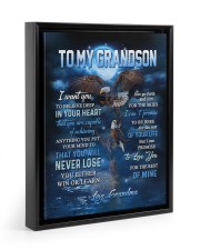 YOU WILL NEVER LOSE - BEST GIFT FOR GRANDSON Floating Framed Canvas Prints Black tile