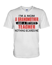 AND A RETIRED - PERFECT GIFT FOR TEACHER V-Neck T-Shirt tile