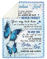 MY BABY BOY - GRANDMA TO GRANDSON KURT Large Sherpa Fleece Blanket - 60" x 80" thumbnail