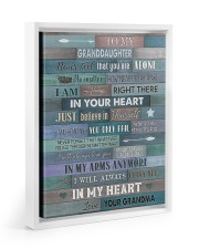 IN MY HEART - SPECIAL GIFT FOR GRANDDAUGHTER Floating Framed Canvas Prints White tile