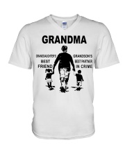 PARTNER IN CRIME - AMAZING GIFT FOR GRANDMA V-Neck T-Shirt tile