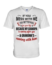 YOU BETTER RUN - LOVELY GIFT FOR GRANDSON V-Neck T-Shirt tile