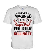 I NEVER IMAGINED - BEST GIFT FOR DAUGHTER-IN-LAW V-Neck T-Shirt tile