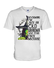 I'M JUST AN OLD GRANDMA - PERFECT GIFT FOR GRANDMA V-Neck T-Shirt tile