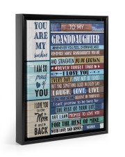 STRAIGHTEN YOUR CROWN - GIFT FOR GRANDDAUGHTER Floating Framed Canvas Prints Black tile
