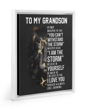 I AM THE STORM - TO GRANDSON FROM GRANDMA Floating Framed Canvas Prints White tile