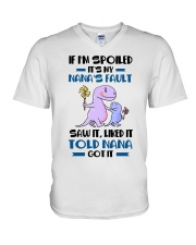 IF I'M SPOILED - GIFT FOR GRANDCHILDREN V-Neck T-Shirt tile