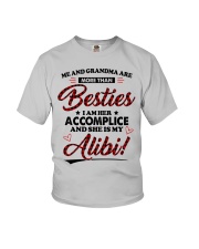 SHE IS MY ALIBI - LOVELY GIFT FOR GRANDCHILDREN Youth T-Shirt front