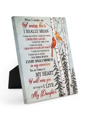 WHEN I SIMPLY SAY I MISS HER Easel-Back Gallery Wrapped Canvas tile