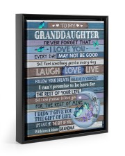 BELIEVE IN YOURSELF - BEST GIFT FOR GRANDDAUGHTER Floating Framed Canvas Prints Black tile