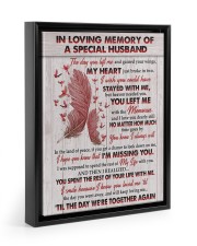 IN LOVING MEMORY OF A SPECIAL HUSBAND Floating Framed Canvas Prints Black tile