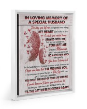 IN LOVING MEMORY OF A SPECIAL HUSBAND Floating Framed Canvas Prints White tile