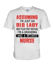 ASSUMING - PERFECT GIFT FOR NURSE V-Neck T-Shirt tile