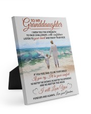 I WILL LOVE YOU - TO GRANDDAUGHTER FROM GRANDMA Easel-Back Gallery Wrapped Canvas tile