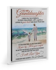 I WILL LOVE YOU - TO GRANDDAUGHTER FROM GRANDMA Floating Framed Canvas Prints White tile