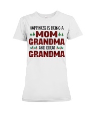 Happiness Is Being A Mom And Great Grandma Premium Fit Ladies Tee tile