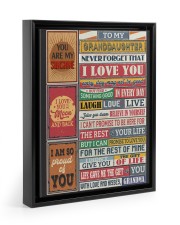 I Am So Proud Of You - Special Gift For Granddaughter Floating Framed Canvas Prints Black tile