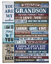 FOLLOW YOUR DREAMS - OMA TO GRANDSON Small Fleece Blanket - 30" x 40" front