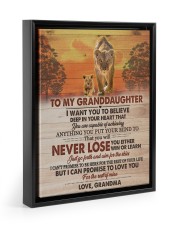 BELIEVE DEEP IN HEART - BEST GIFT TO GRANDDAUGHTER Floating Framed Canvas Prints Black tile