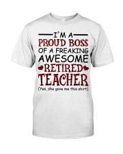 AWESOME RETIRED TEACHER - GIFT FOR GRANDCHILDREN Classic T-Shirt tile