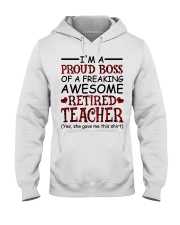 AWESOME RETIRED TEACHER - GIFT FOR GRANDCHILDREN Hooded Sweatshirt tile