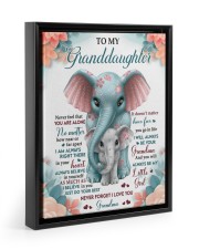 Just Do Your Best - Amazing Gift For Granddaughter Floating Framed Canvas Prints Black tile