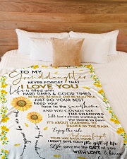 YOU ARE MY SUNSHINE - GRANNY TO GRANDDAUGHTER Large Fleece Blanket - 60" x 80" aos-coral-fleece-blanket-60x80-lifestyle-front-02