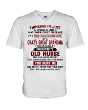 I'M A SPOILED GRANDDAUGHTER OF A GREAT GRANDMA V-Neck T-Shirt tile