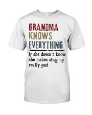GRANDMA KNOWS EVERYTHING - GIFT FOR GRANDMA Premium Fit Mens Tee tile