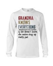 GRANDMA KNOWS EVERYTHING - GIFT FOR GRANDMA Long Sleeve Tee tile